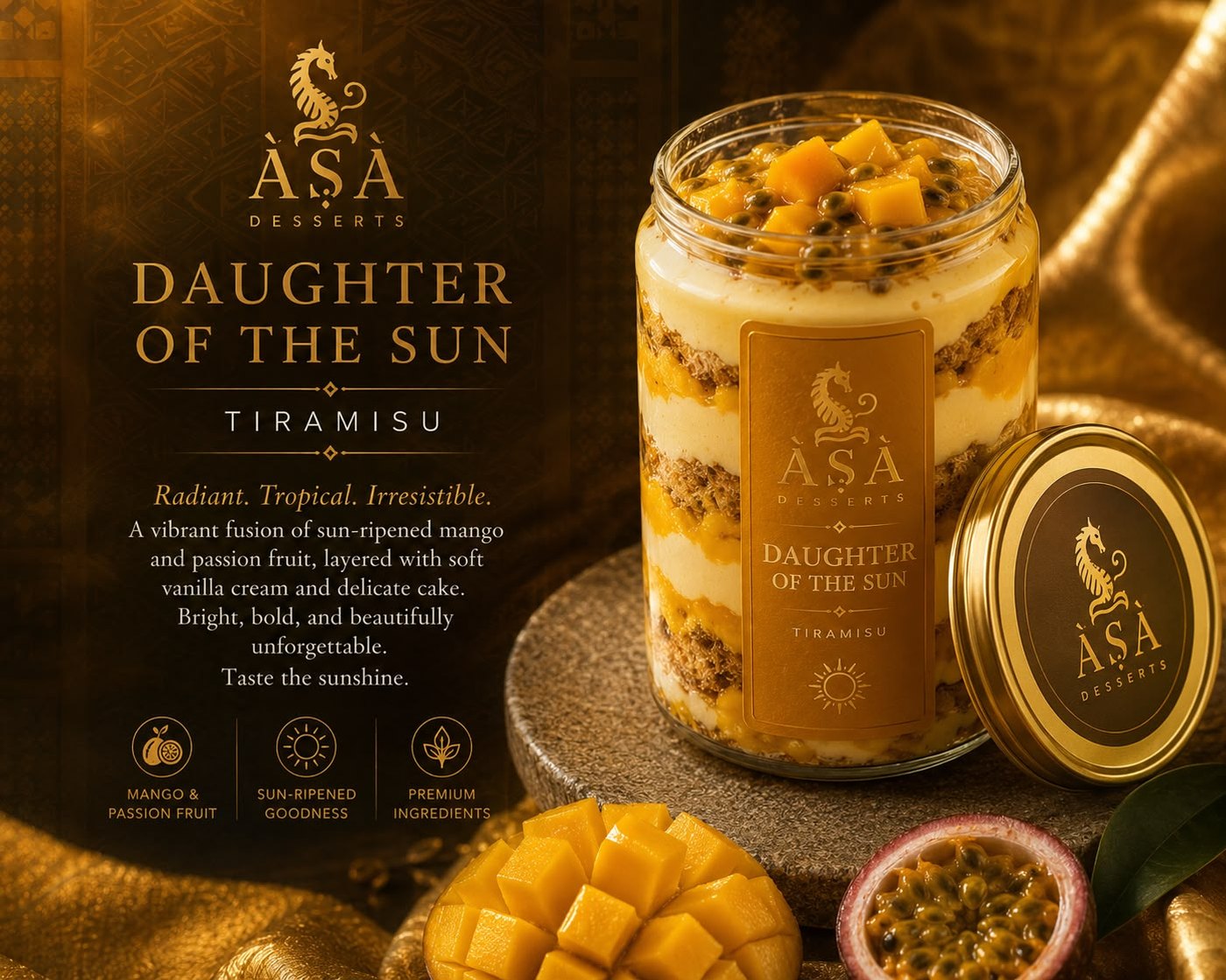 Daughter of the Sun · Mango & Passion Fruit Tiramisu